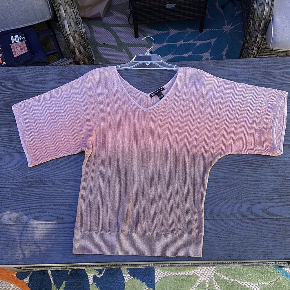 INC International Concepts Sparkly Metallic Top